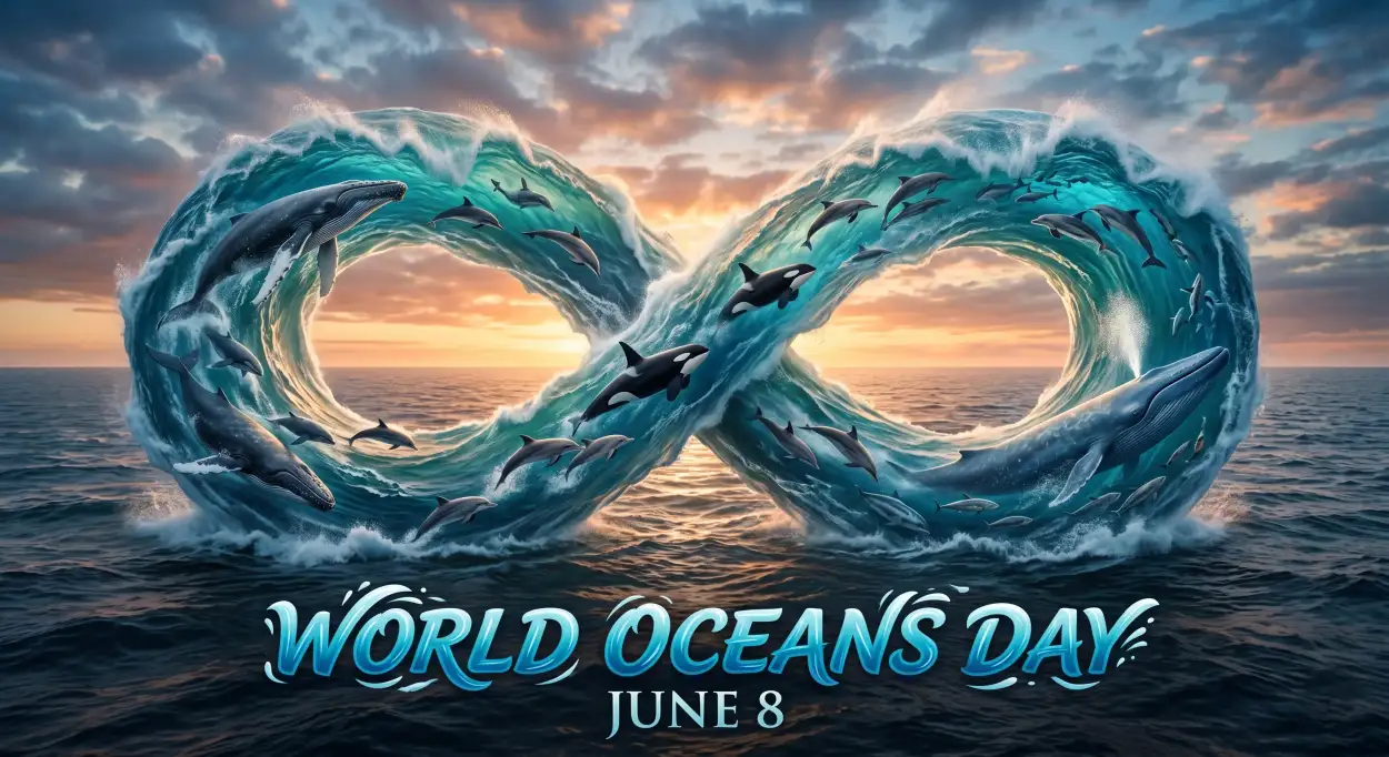 Free Download World Oceans Day Social Media Post With Ocean Background - High Quality World Oceans Day Social Media Post Background Image