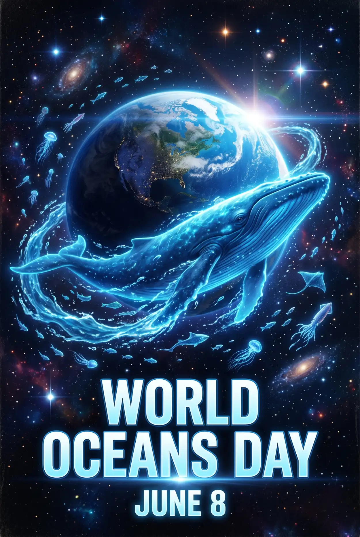 Free Download World Oceans Day Social Media Poster - High Quality World Oceans Day Social Media Post Image