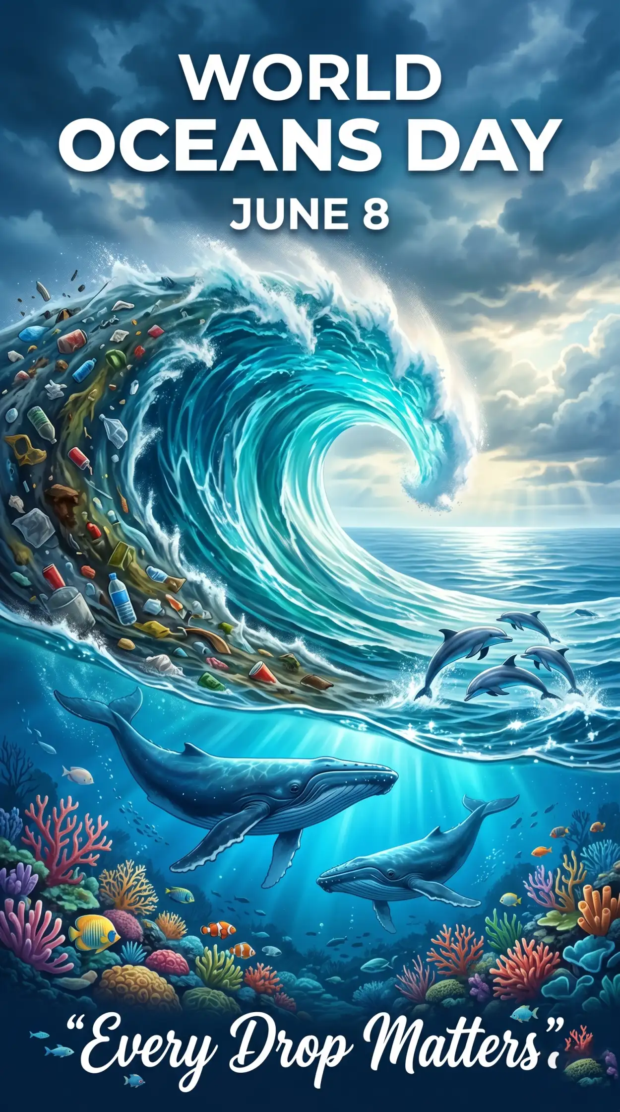 Free Download World Oceans Day Sustainable Oceans Social Media Post - High Quality World Oceans Day Social Media Post Image