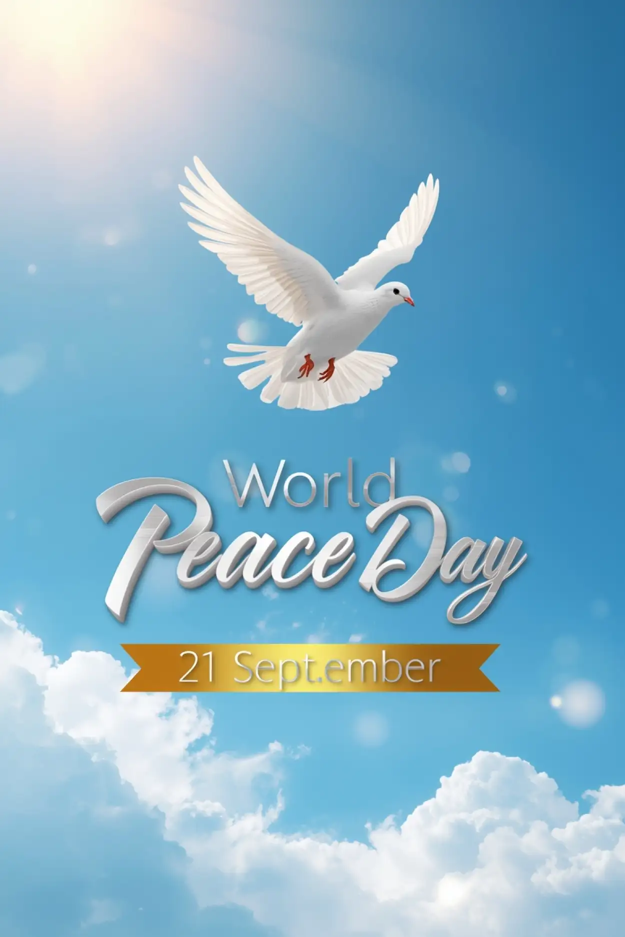 World Peace Day free flyer design download
