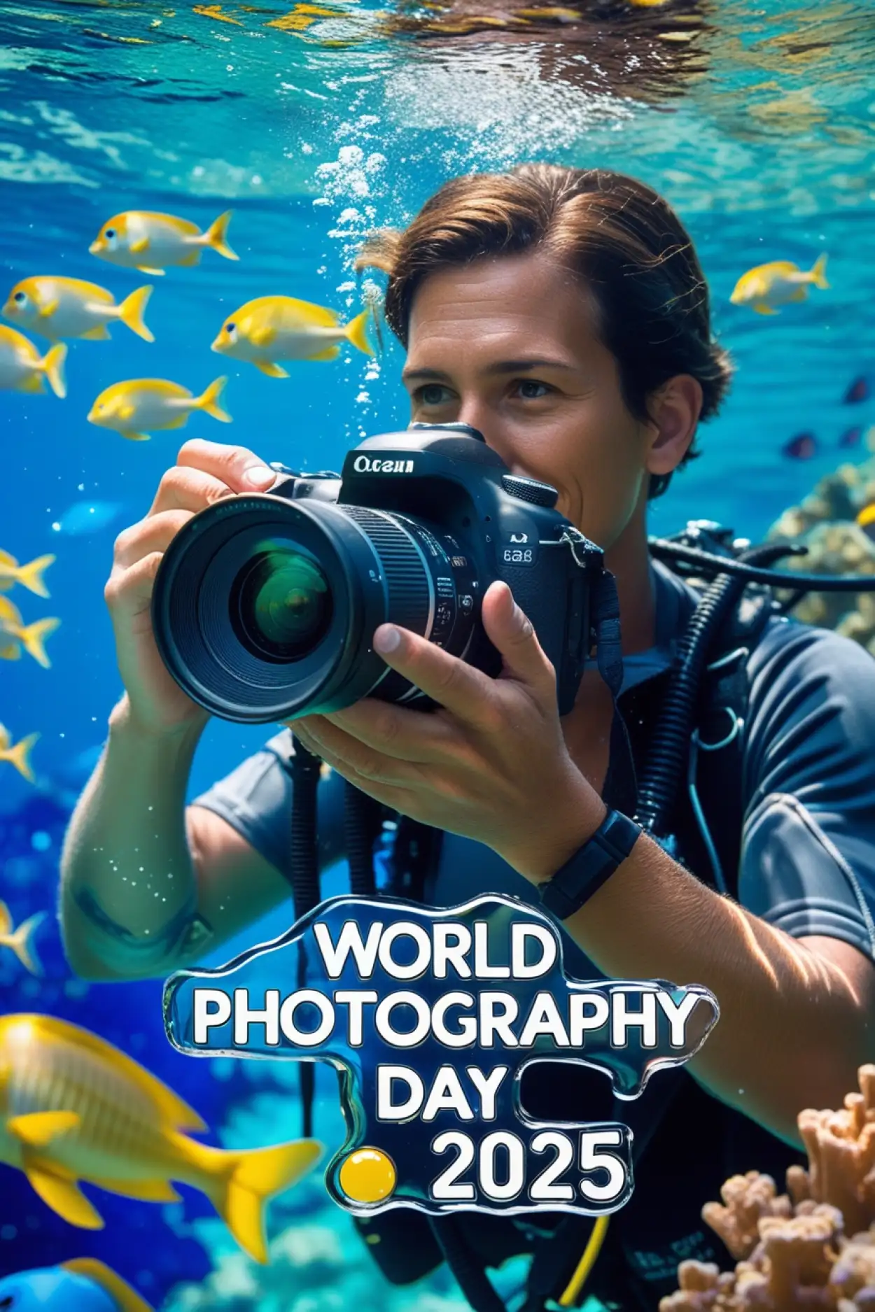 world photography day 2025 3d text image free