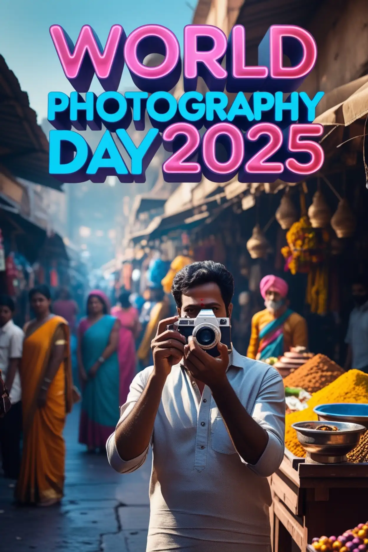 world photography day 2025 theme poster for school project