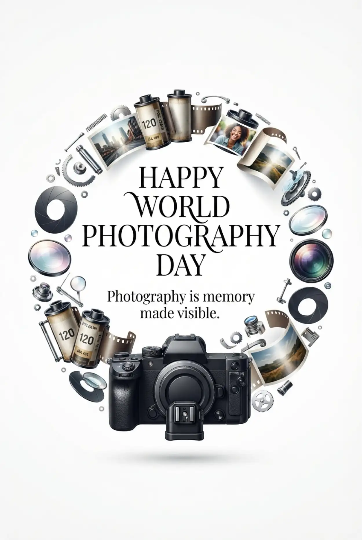 Free Download World Photography Day 2026 Camera Png - High Quality World Photography Day 2026 Transparent PNG