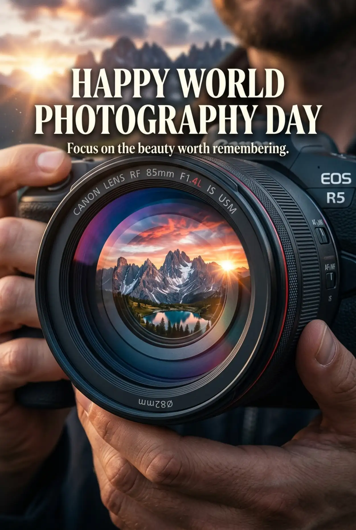 Free Download World Photography Day 2026 Dslr Camera Poster - High Quality World Photography Day 2026 Image