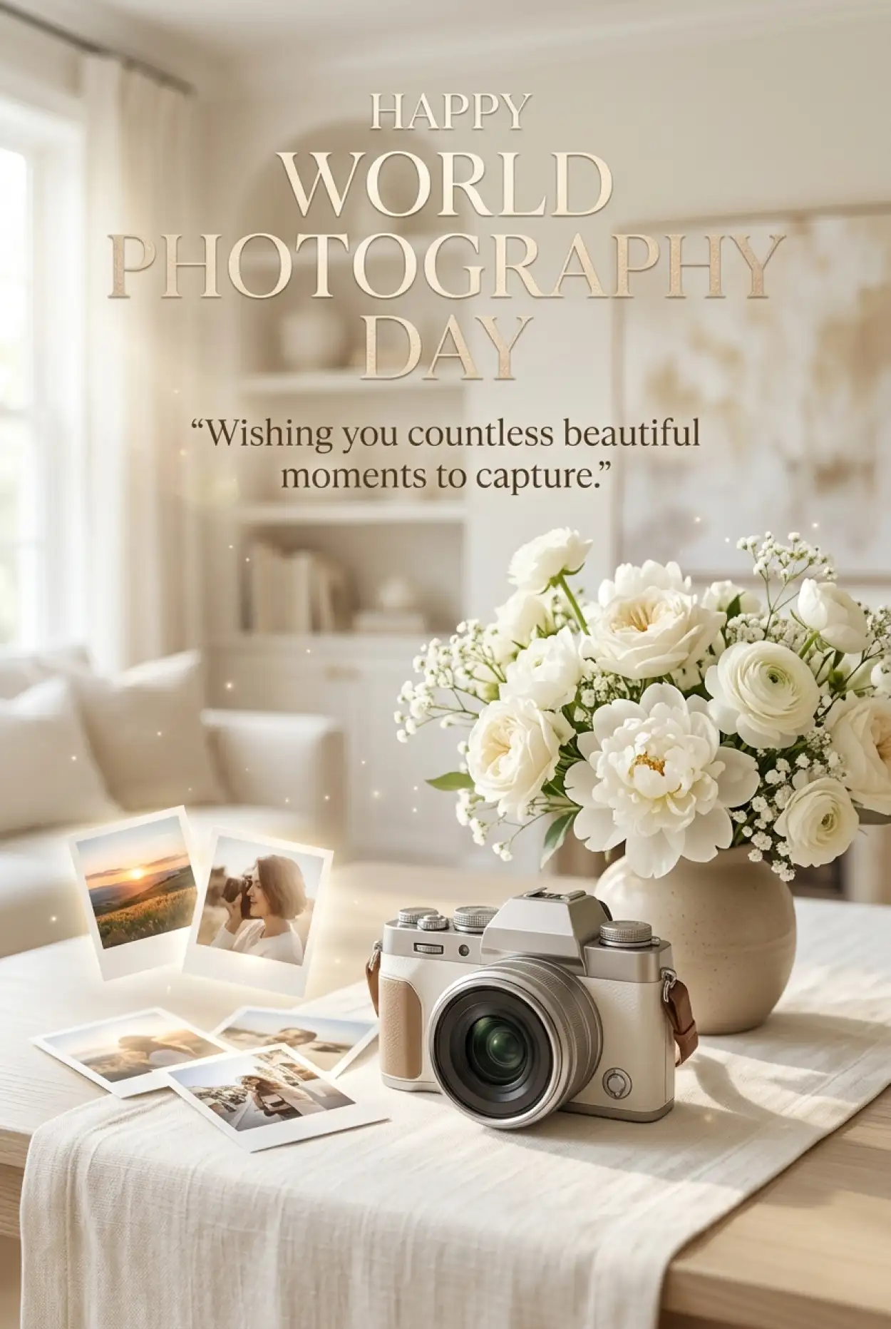 Free Download World Photography Day 2026 Greeting Card - High Quality World Photography Day 2026 Image