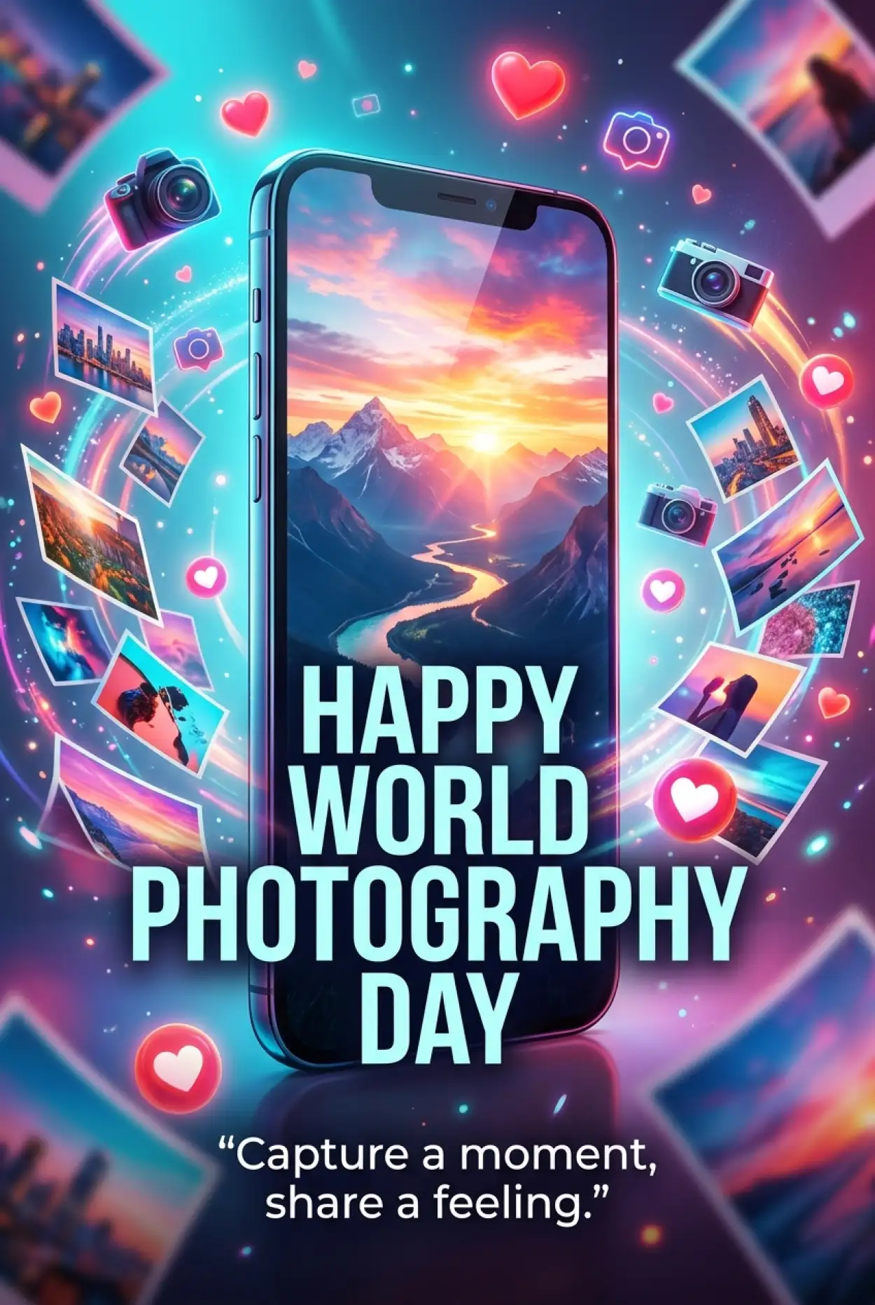 Free Download World Photography Day 2026 Mobile Wallpaper - High Quality World Photography Day 2026 Image