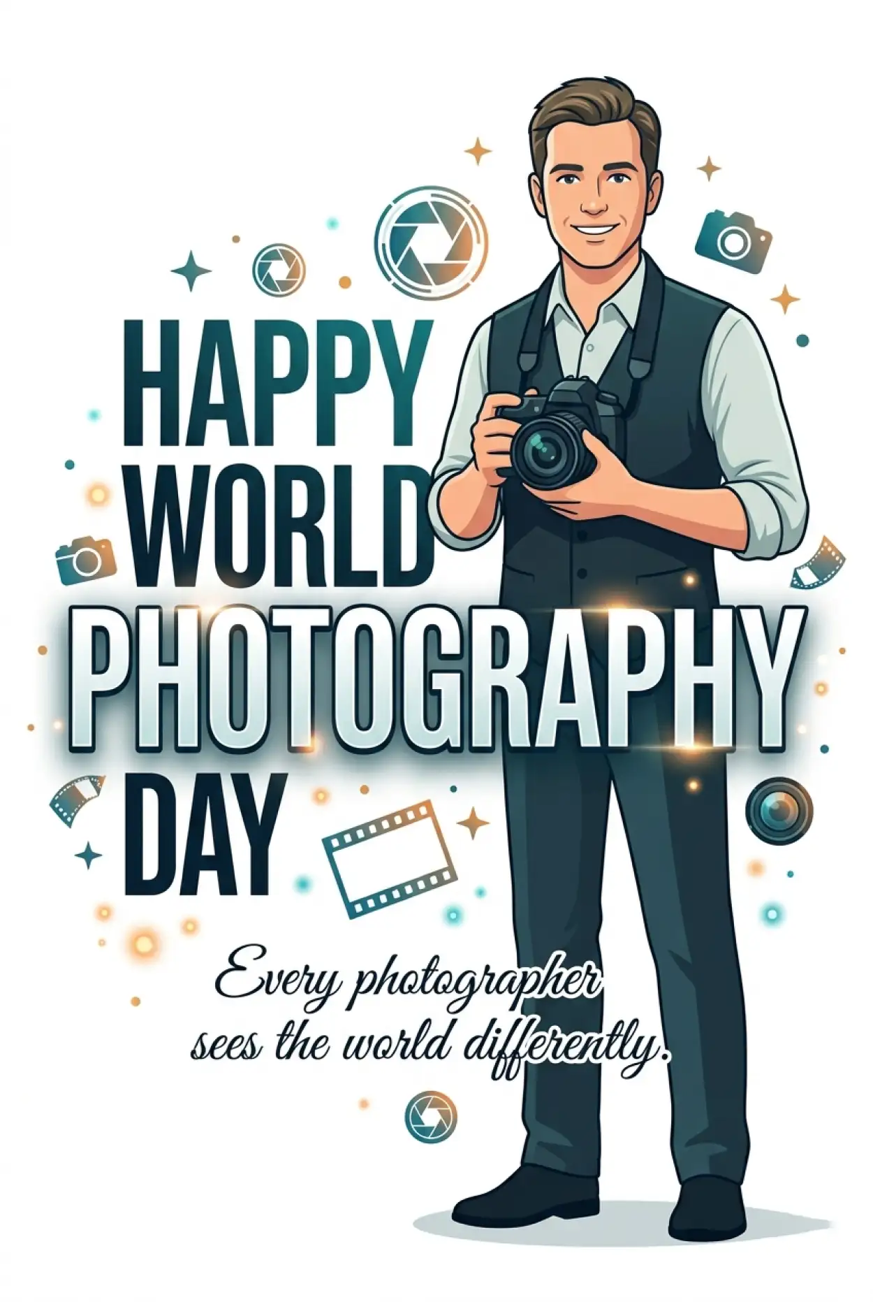 Free Download World Photography Day 2026 Vector Illustration - High Quality World Photography Day 2026 Image