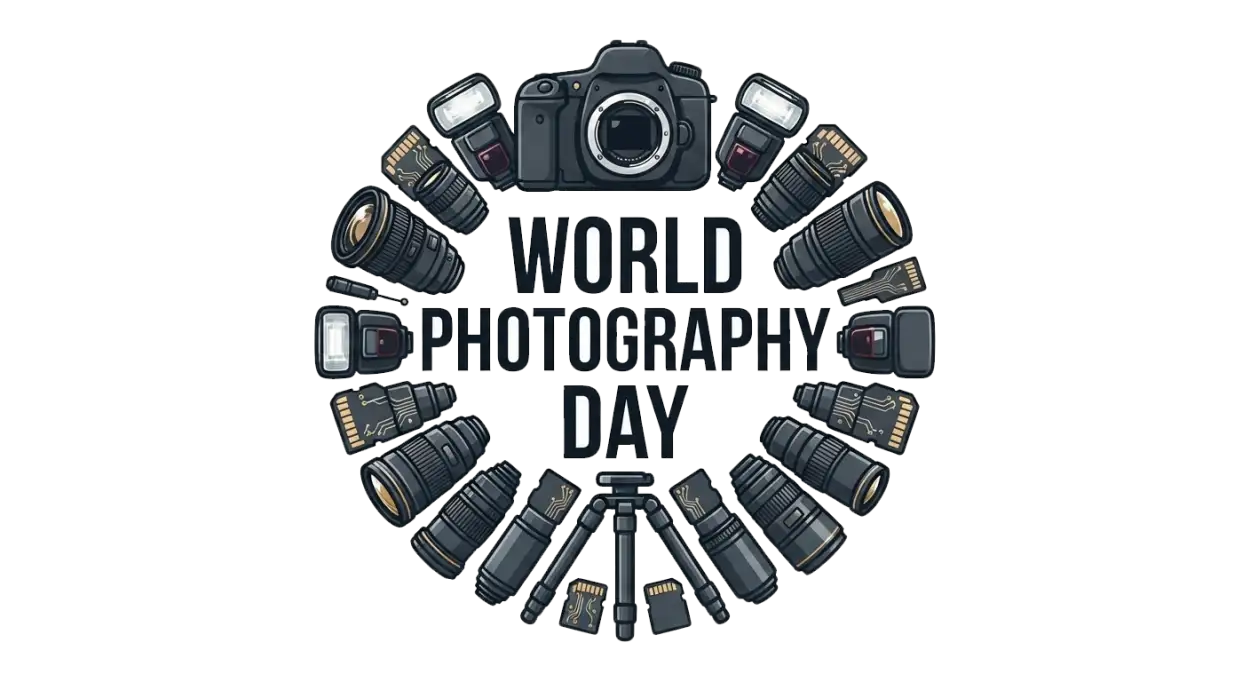 Free Download World Photography Day Dslr Camera Png - High Quality World Photography Day Png Transparent PNG