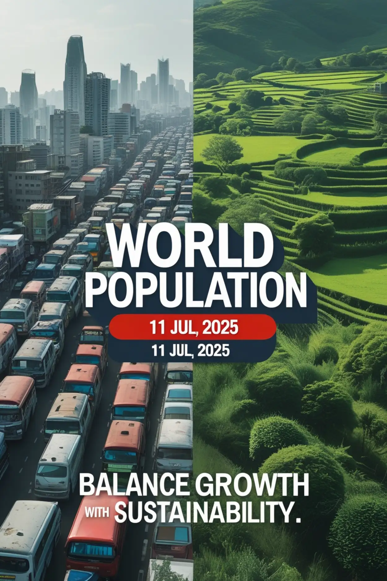 World Population Day 2025 Theme Poster - Royalty Free World Population Day Image | Pngmagic Free Download World Population Day 2025 Theme Poster - High Quality World Population Day Background
