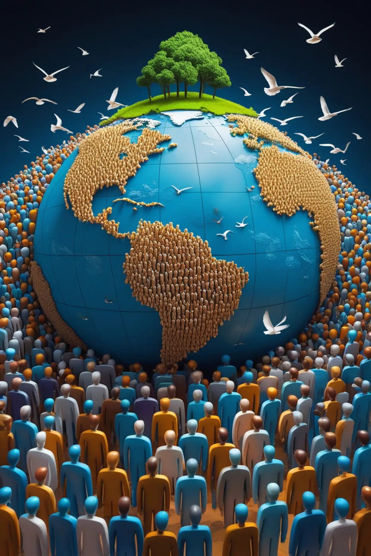 world population day image for social awareness