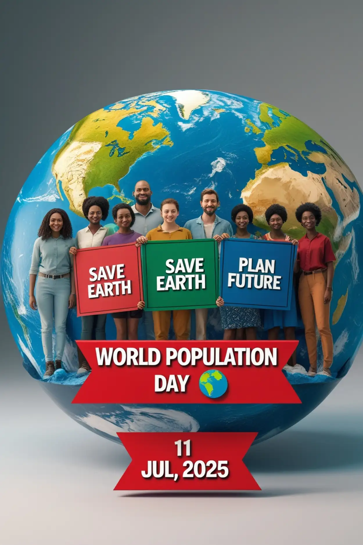 World Population Day Poster With Message - Royalty Free World Population Day Image | Pngmagic Free Download World Population Day Poster With Message - High Quality World Population Day Background
