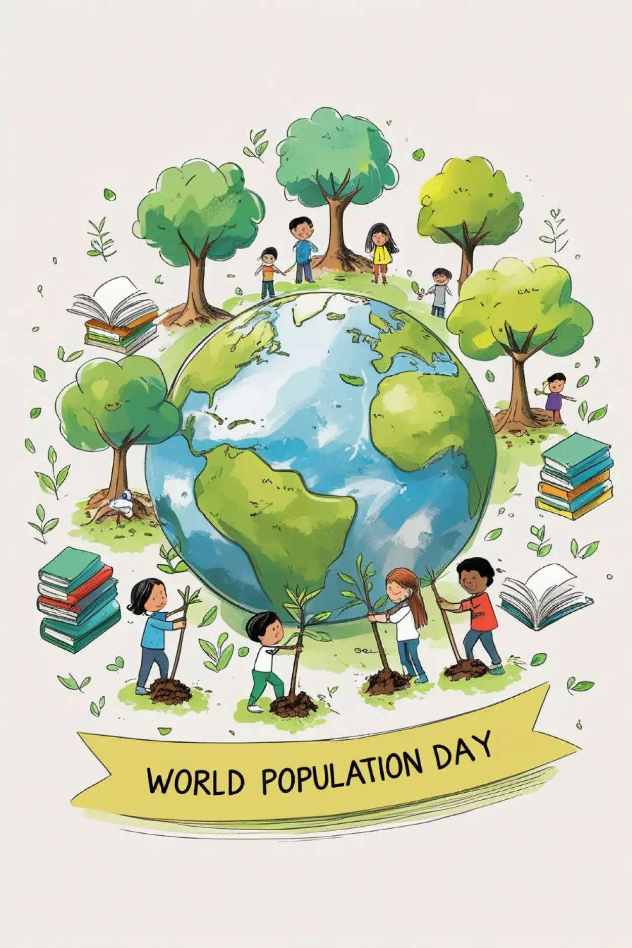 world population growth awareness image