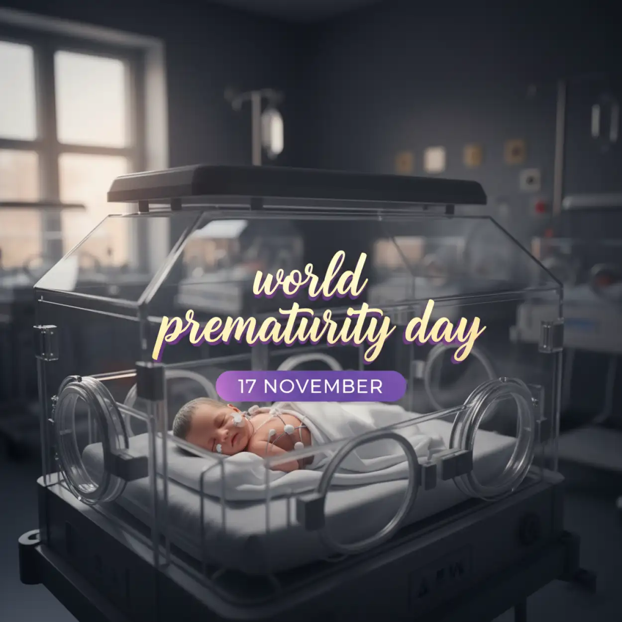 world prematurity day editable PSD template