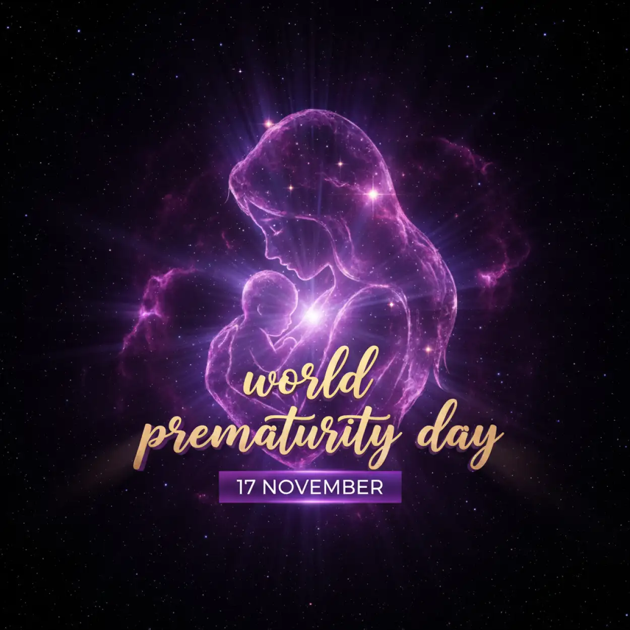 world prematurity day purple background for digital promotions