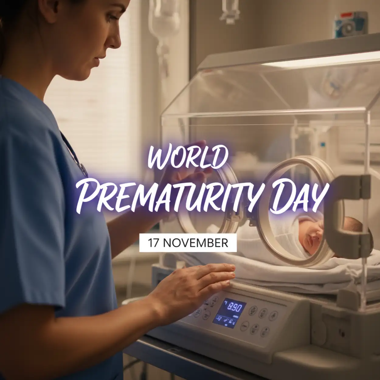 world prematurity day social media post template for awareness