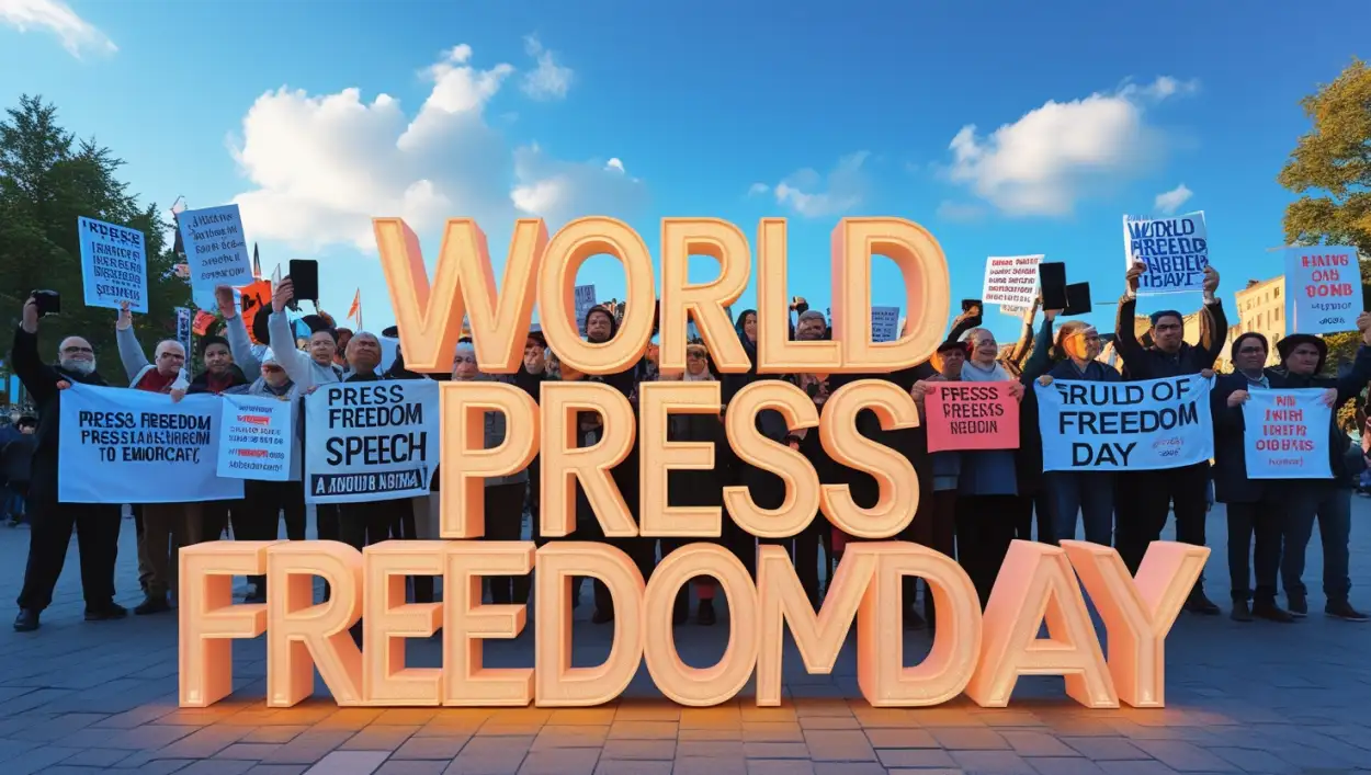world press freedom day digital poster