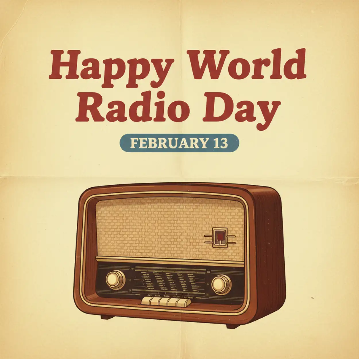 world radio day awareness poster in hindi