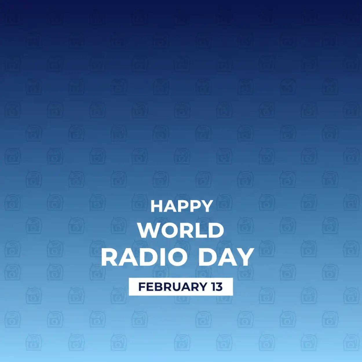 world radio day banner background