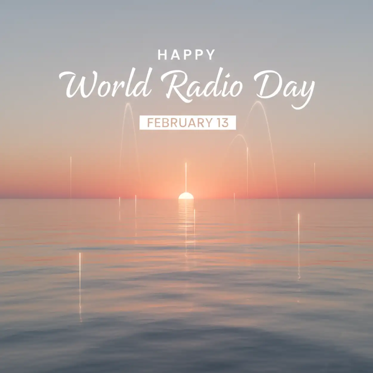 world radio day canva template ideas