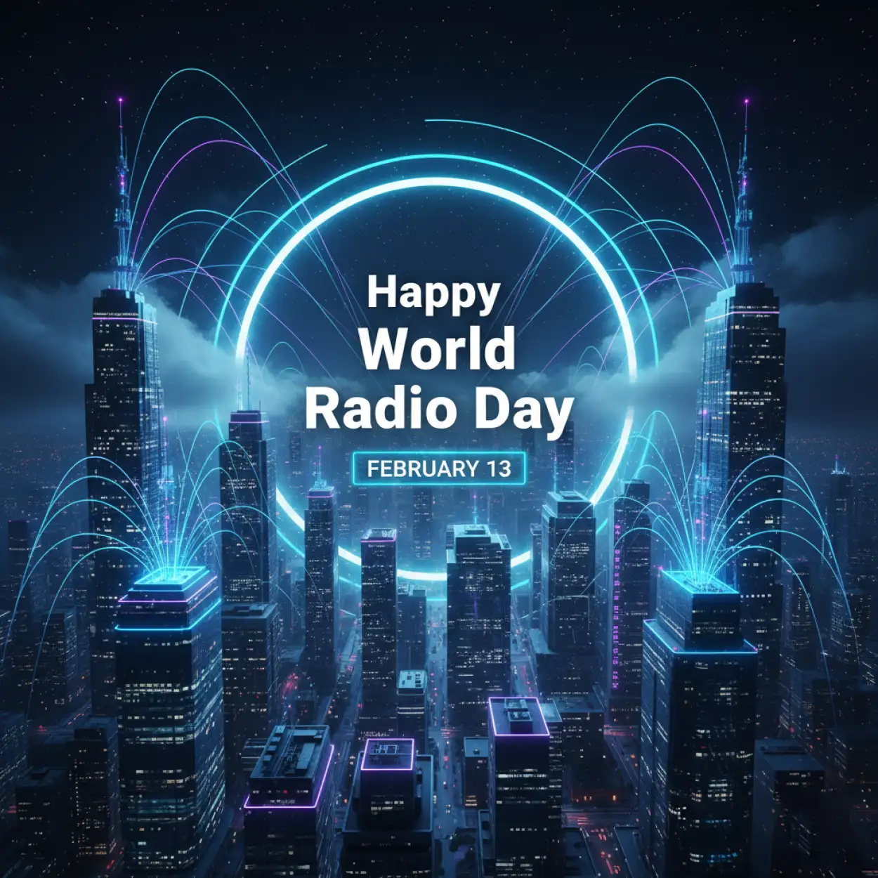 world radio day creative poster background