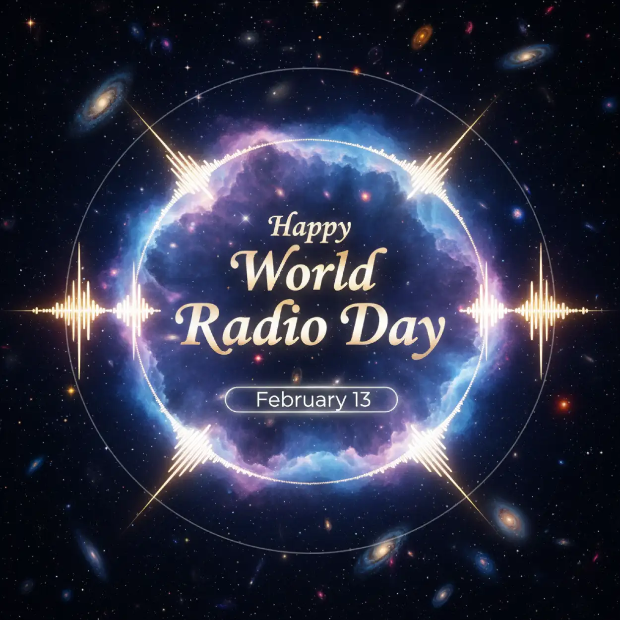 world radio day hd banner template