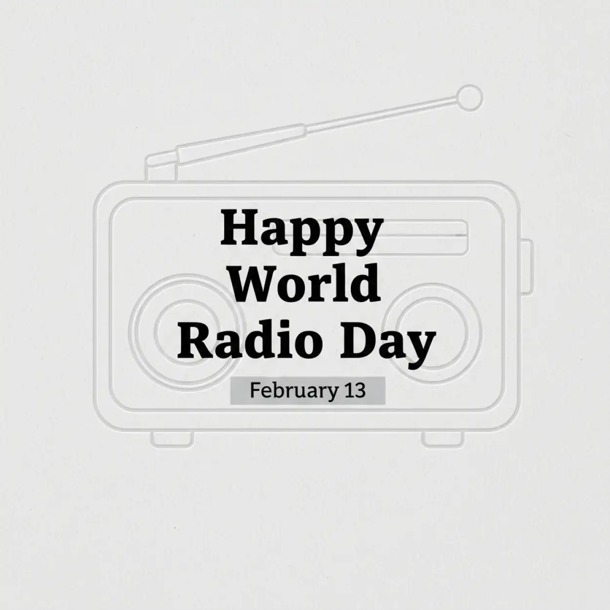 world radio day minimalist poster design