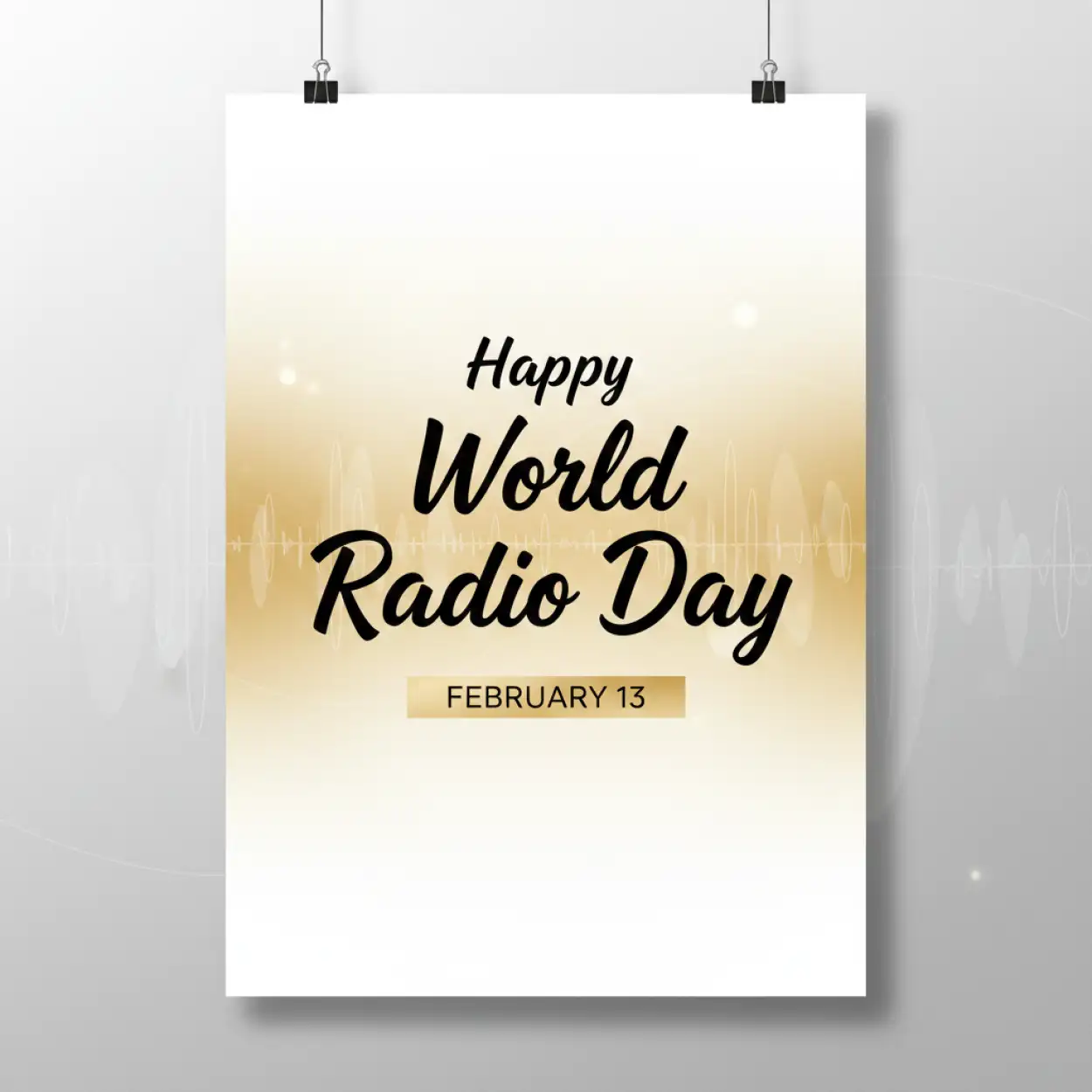 world radio day print ready poster design
