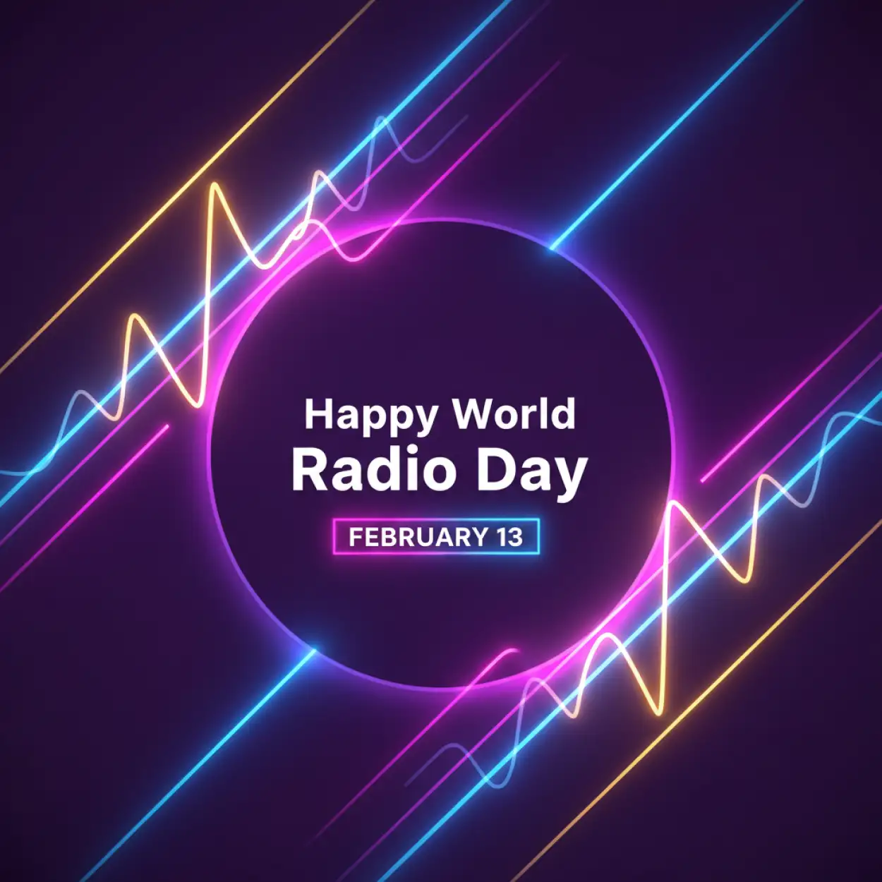 world radio day social media banner