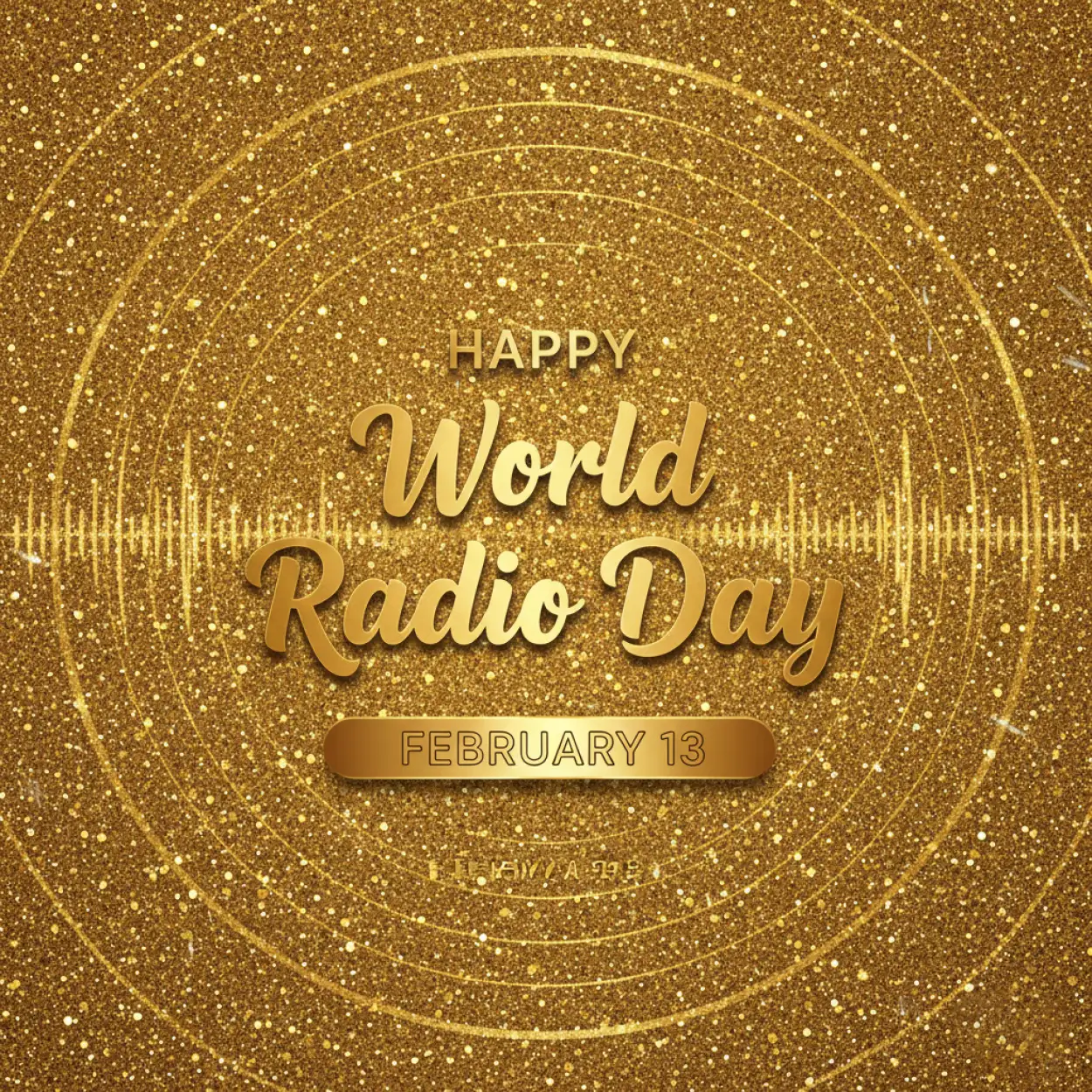 world radio day typography design ideas