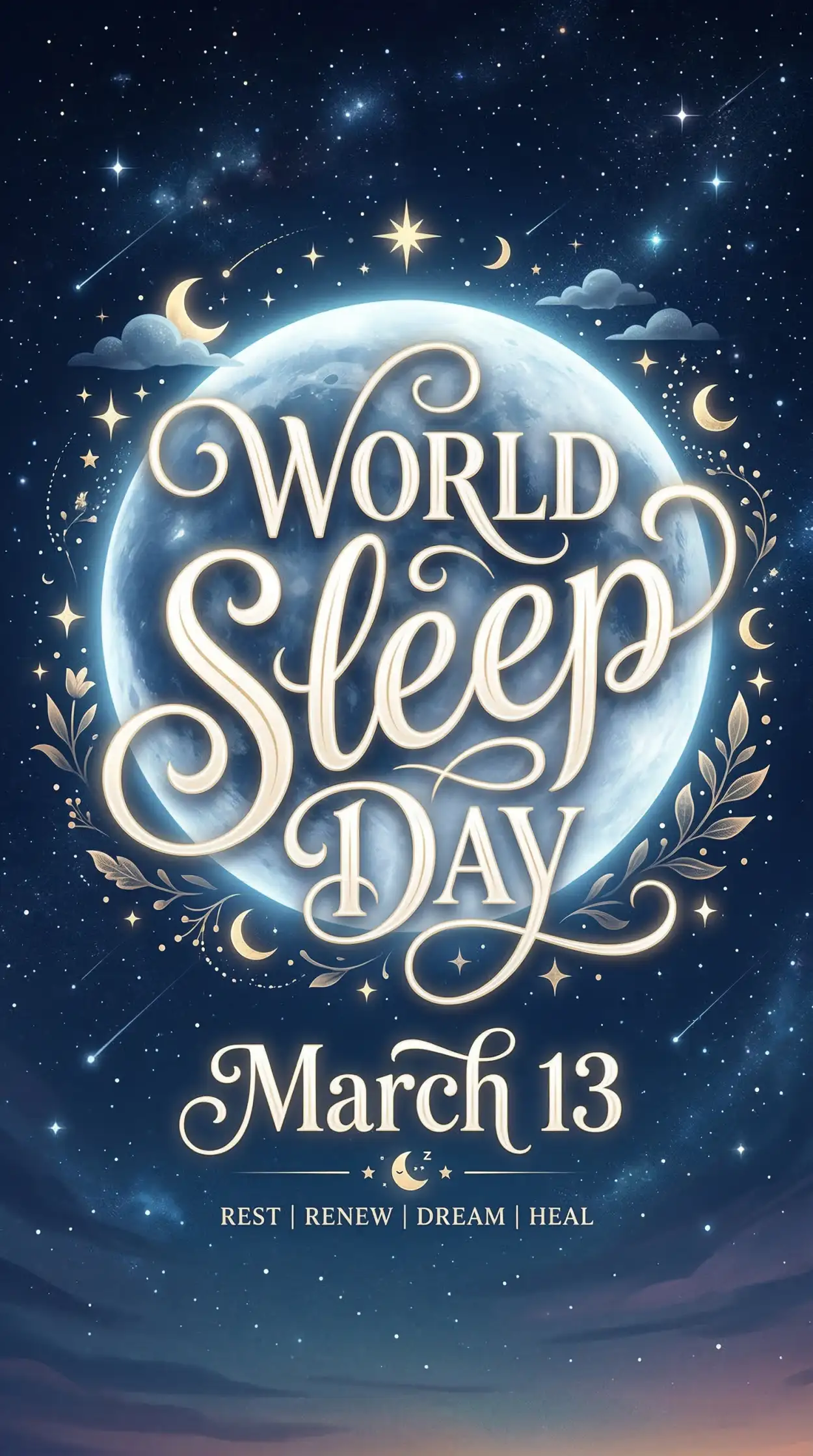 Free Download World Sleep Day Awareness Poster Design - High Quality World Sleep Day Image