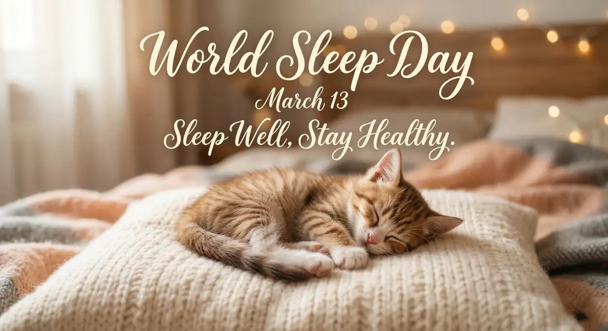 Free Download World Sleep Day Wellness Message Quotes - High Quality World Sleep Day Image