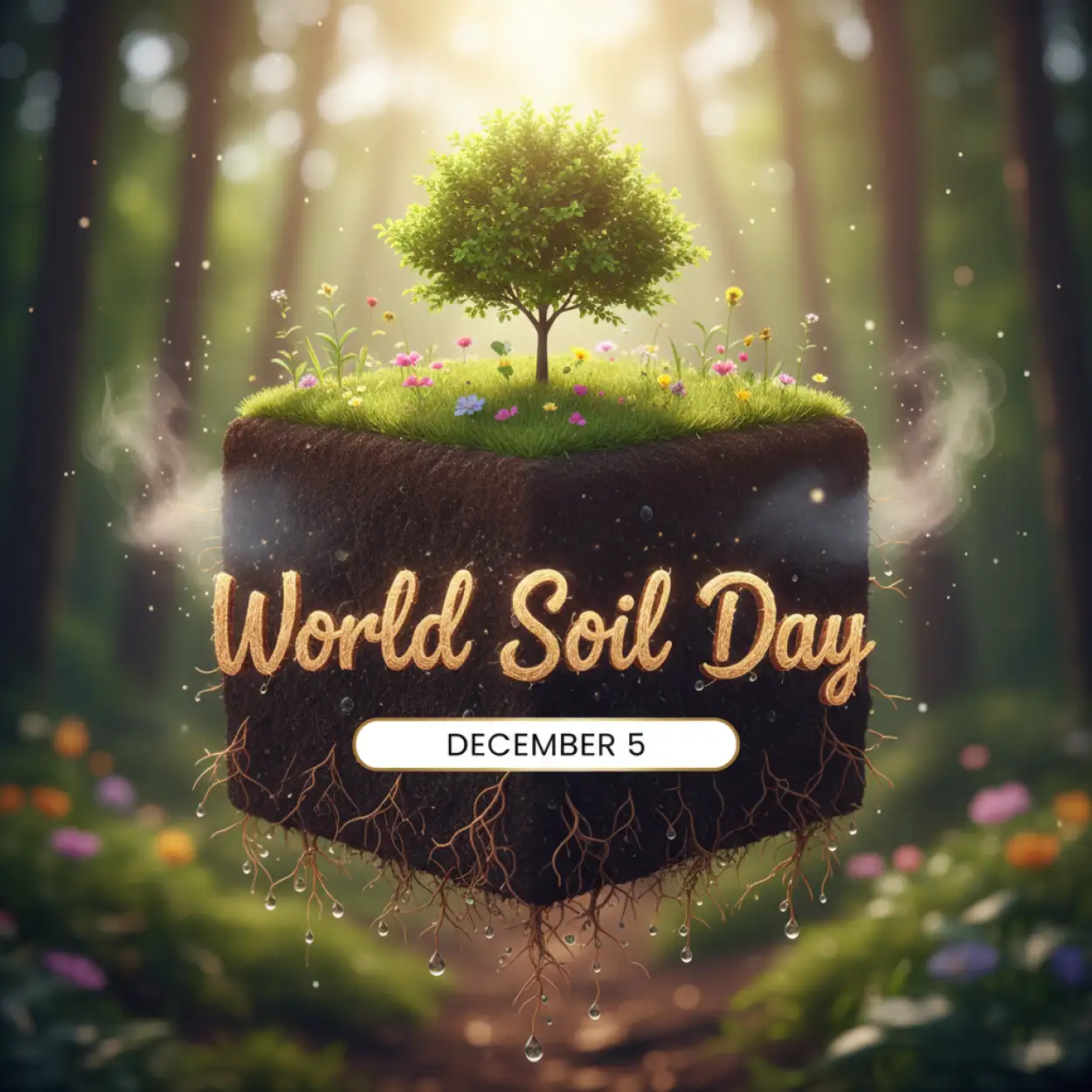 Free Download World Soil Day Poster With Save Soil Slogan - High Quality World Soil Day Background