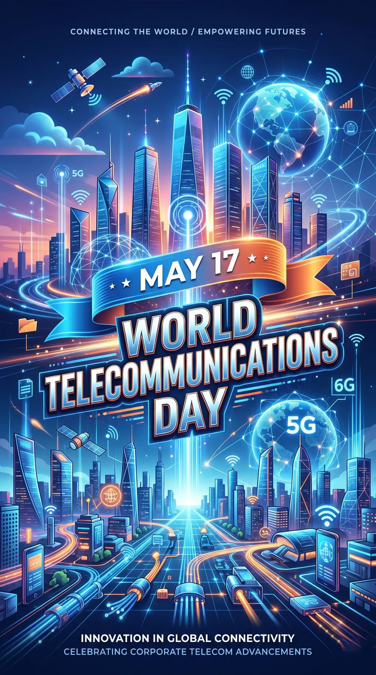 Free Download World Telecommunications Day 2026 5g Technology Background 2 - High Quality World Telecommunications Day Background Image