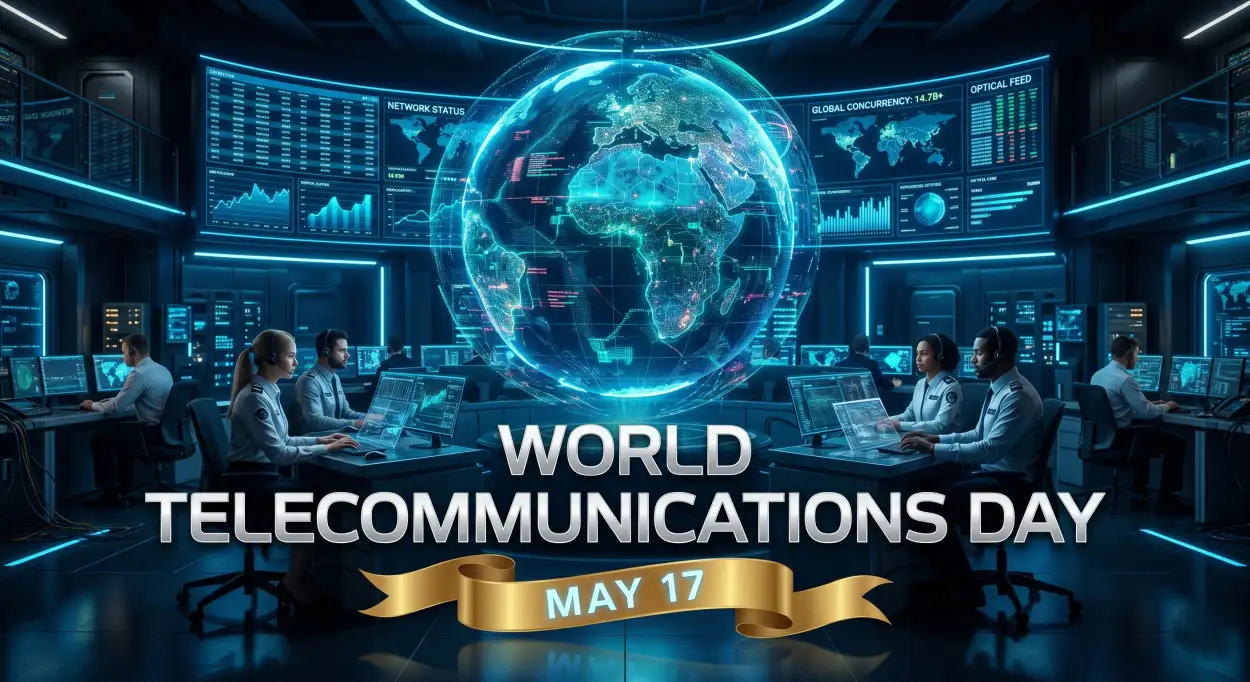 Free Download World Telecommunications Day 2026 Advanced Communication Systems - High Quality World Telecommunications Day Image