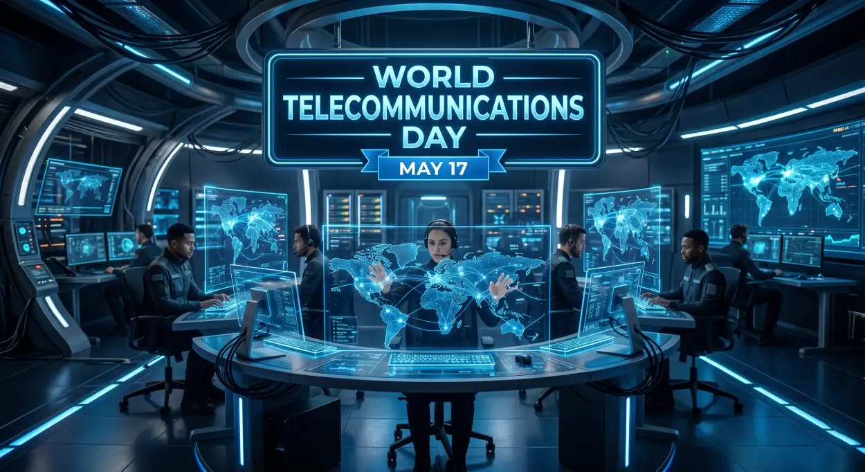 Free Download World Telecommunications Day 2026 Ai Communication Concept 2 - High Quality World Telecommunications Day Image