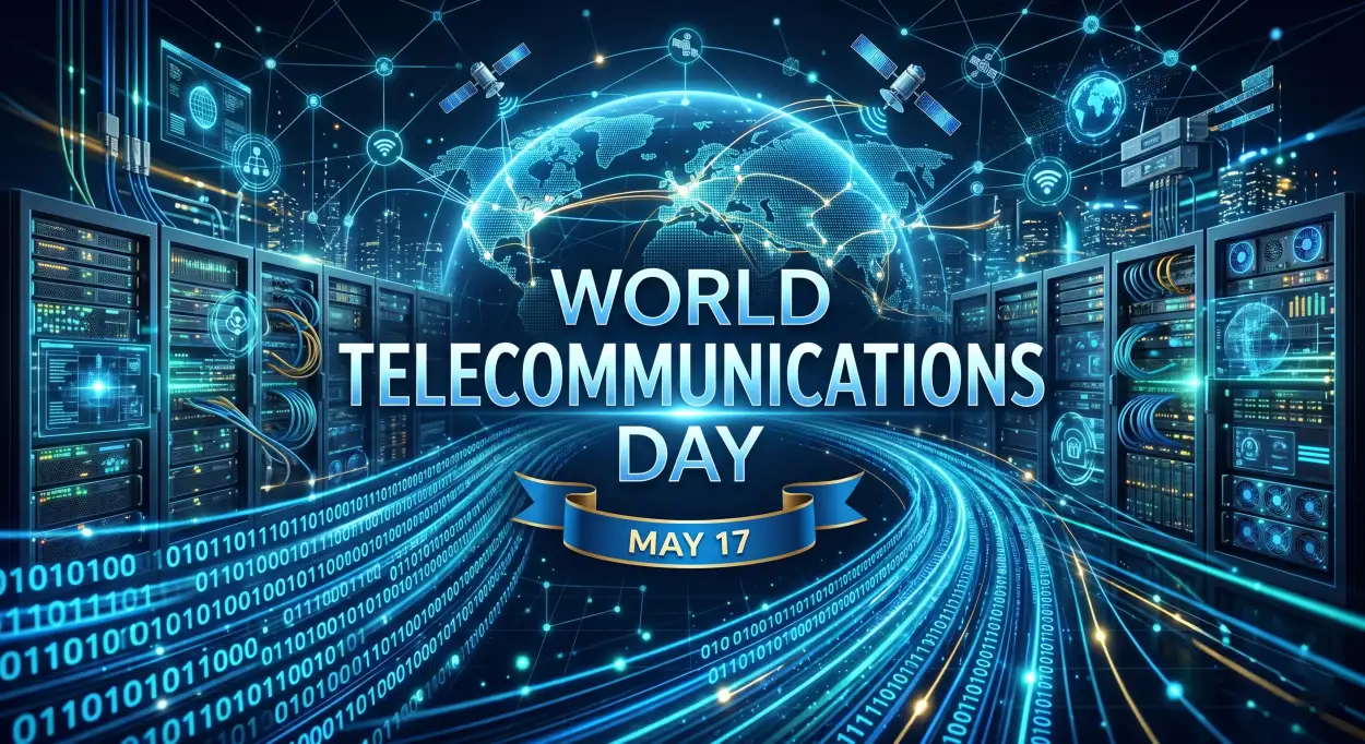 Free Download World Telecommunications Day 2026 Cyber Network Graphics - High Quality World Telecommunications Day Image