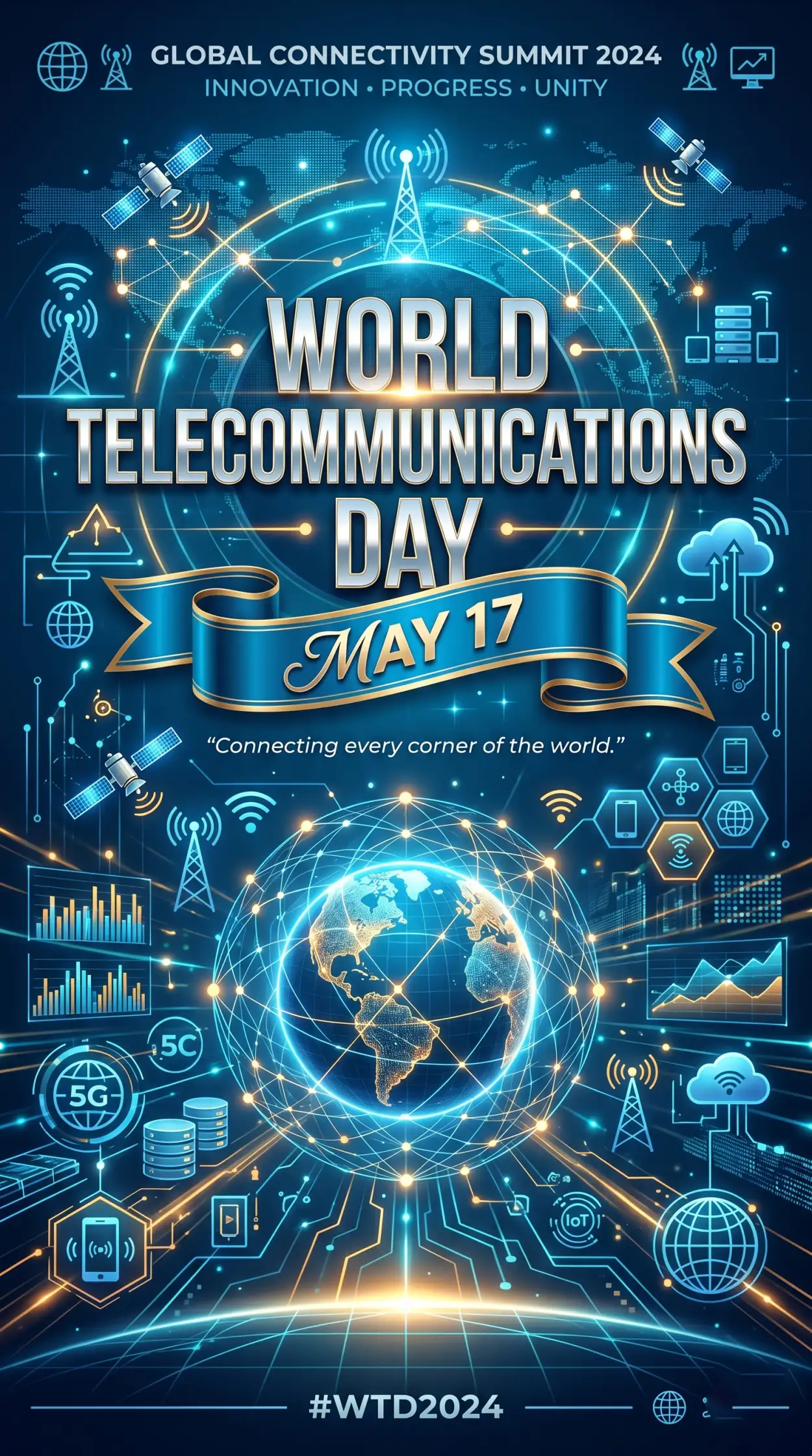 Free Download World Telecommunications Day 2026 Itu Celebration Poster - High Quality World Telecommunications Day Image