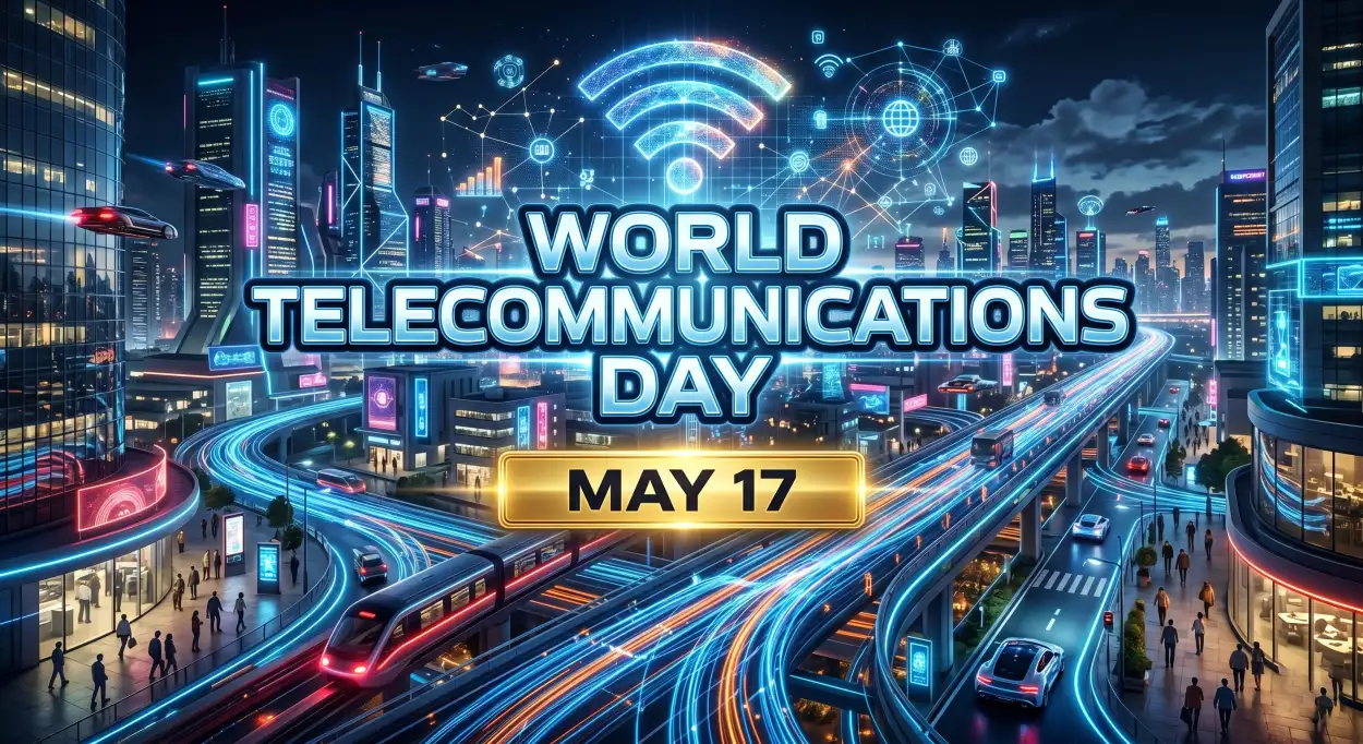Free Download World Telecommunications Day 2026 Modern Telecom Background - High Quality World Telecommunications Day Background Image