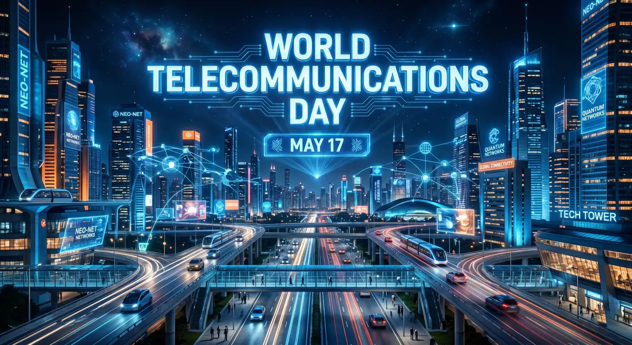 Free Download World Telecommunications Day 2026 Technology Background - High Quality World Telecommunications Day Background Image