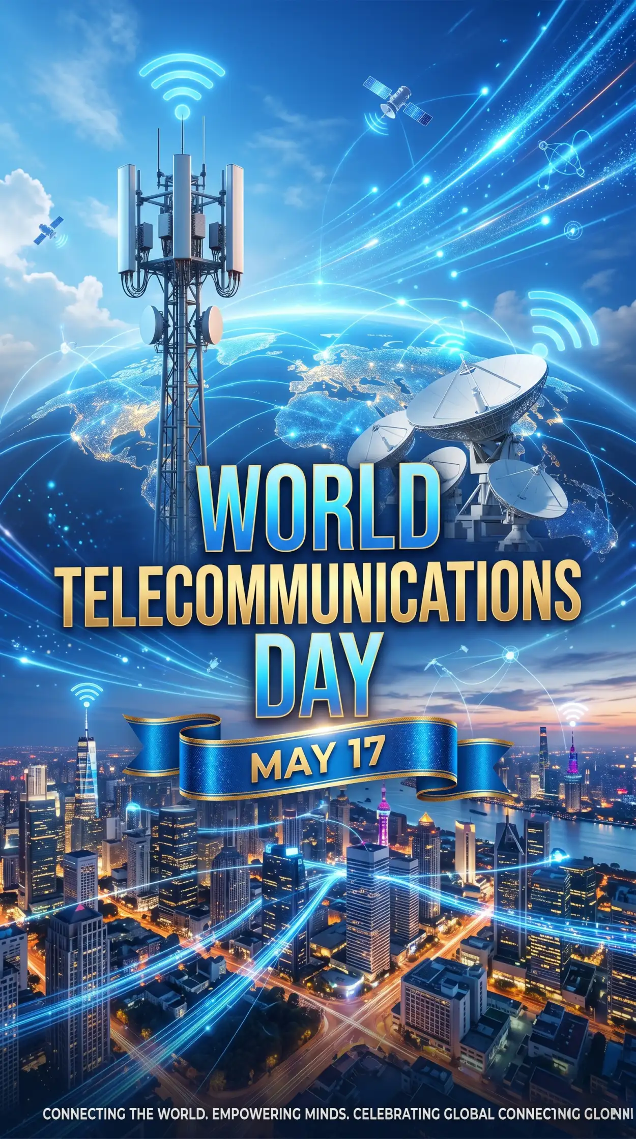 Free Download World Telecommunications Day 2026 Telecom Engineering Poster - High Quality World Telecommunications Day Image