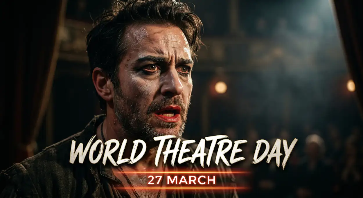Free Download World Theatre Day Banner Png Free - High Quality World Theatre Day Transparent PNG