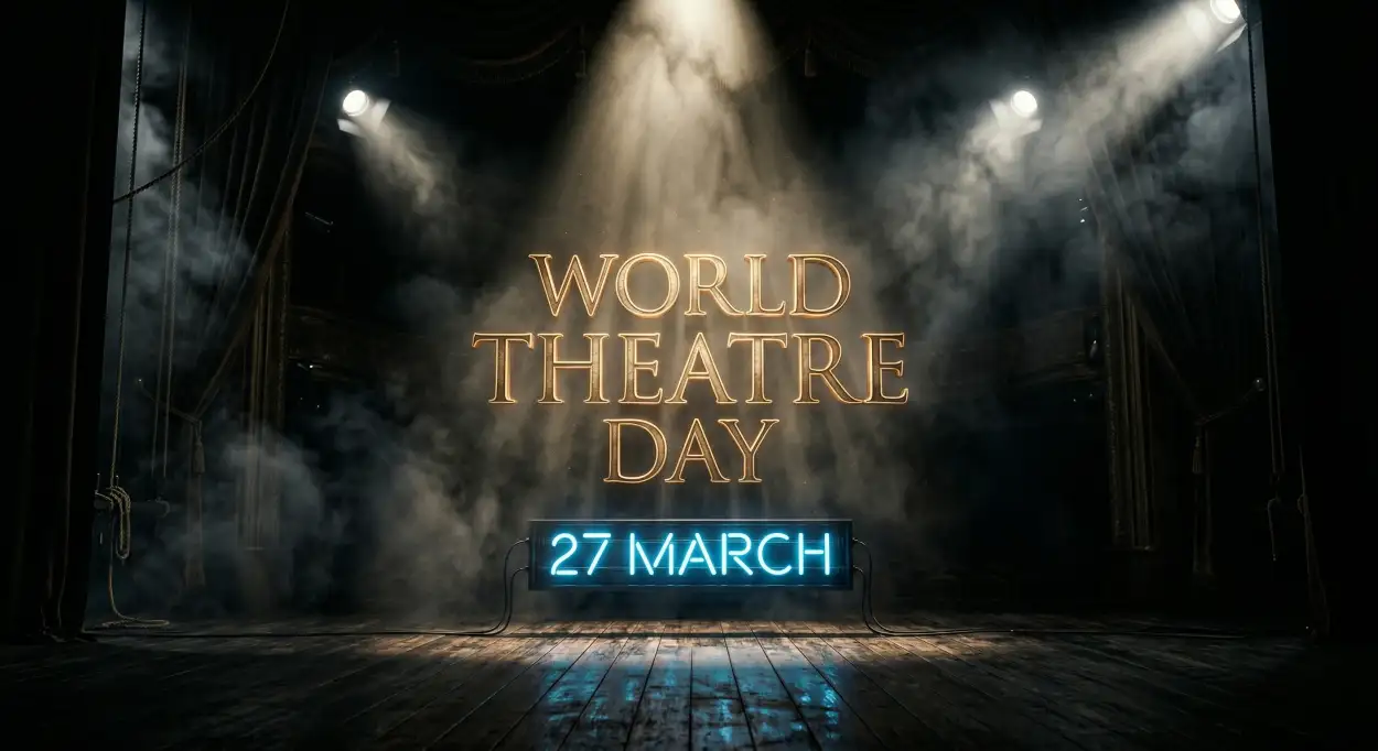 Free Download World Theatre Day Creative Background - High Quality World Theatre Day Background Image
