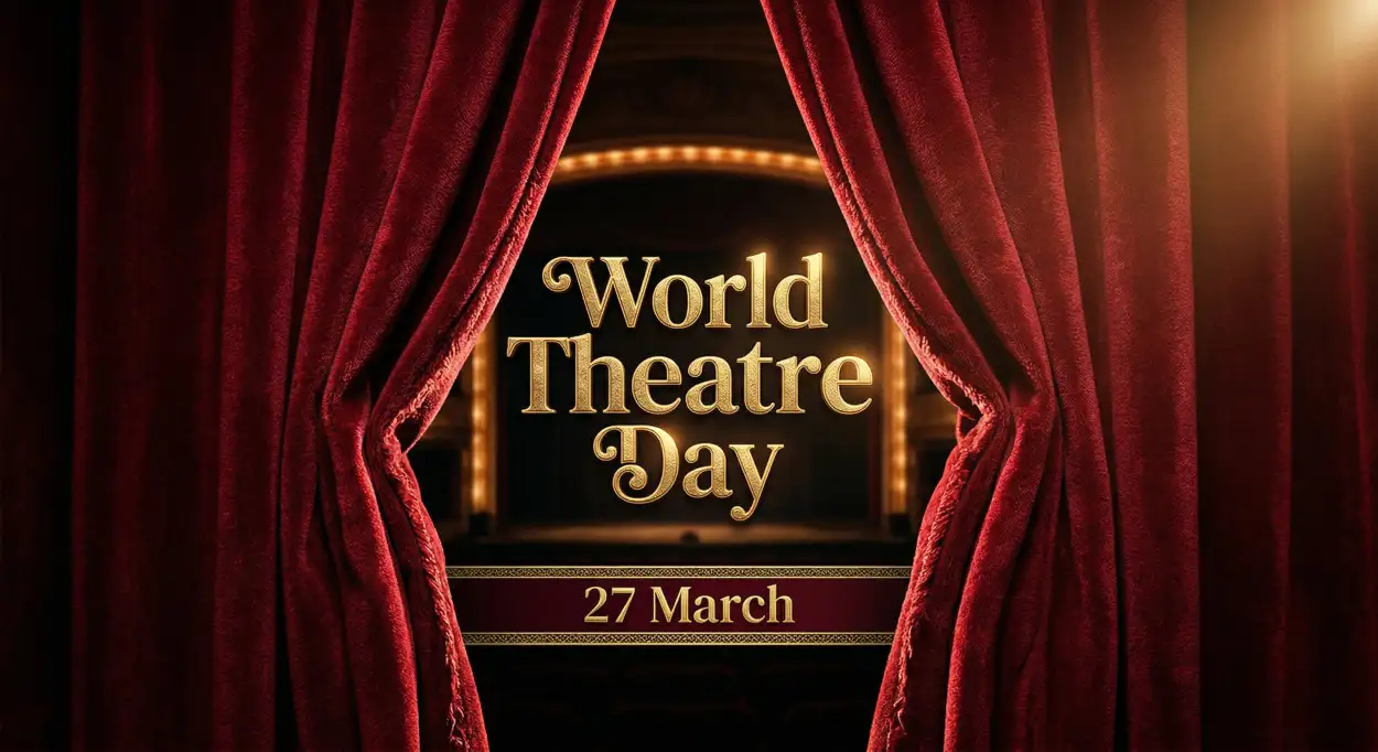 Free Download World Theatre Day Poster Background - High Quality World Theatre Day Background Image
