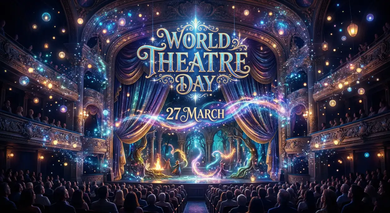 Free Download World Theatre Day Poster Png Hd - High Quality World Theatre Day Transparent PNG