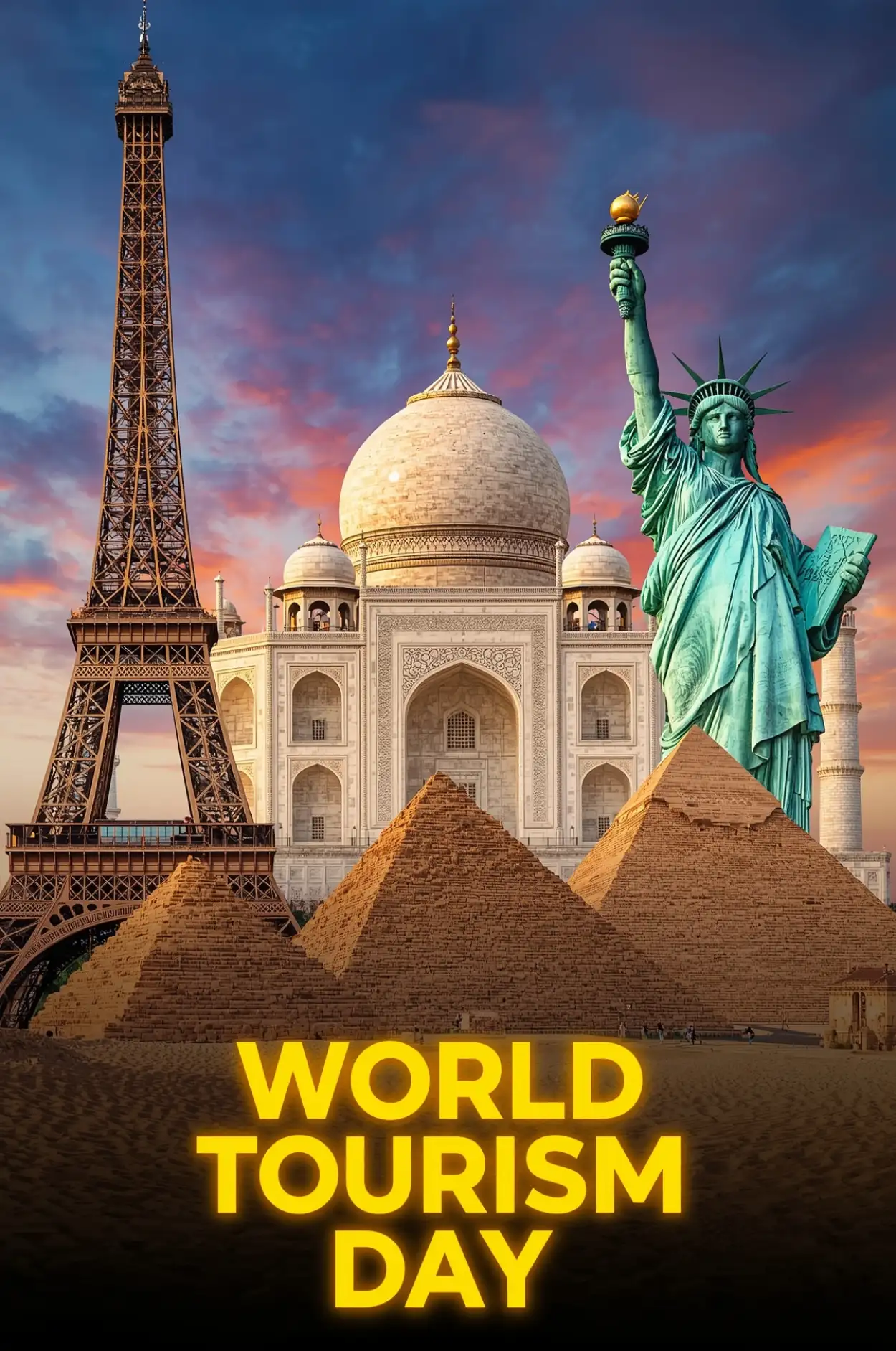 Free Download World Tourism Day Social Media Post Ideas - High Quality World Tourism Day Background