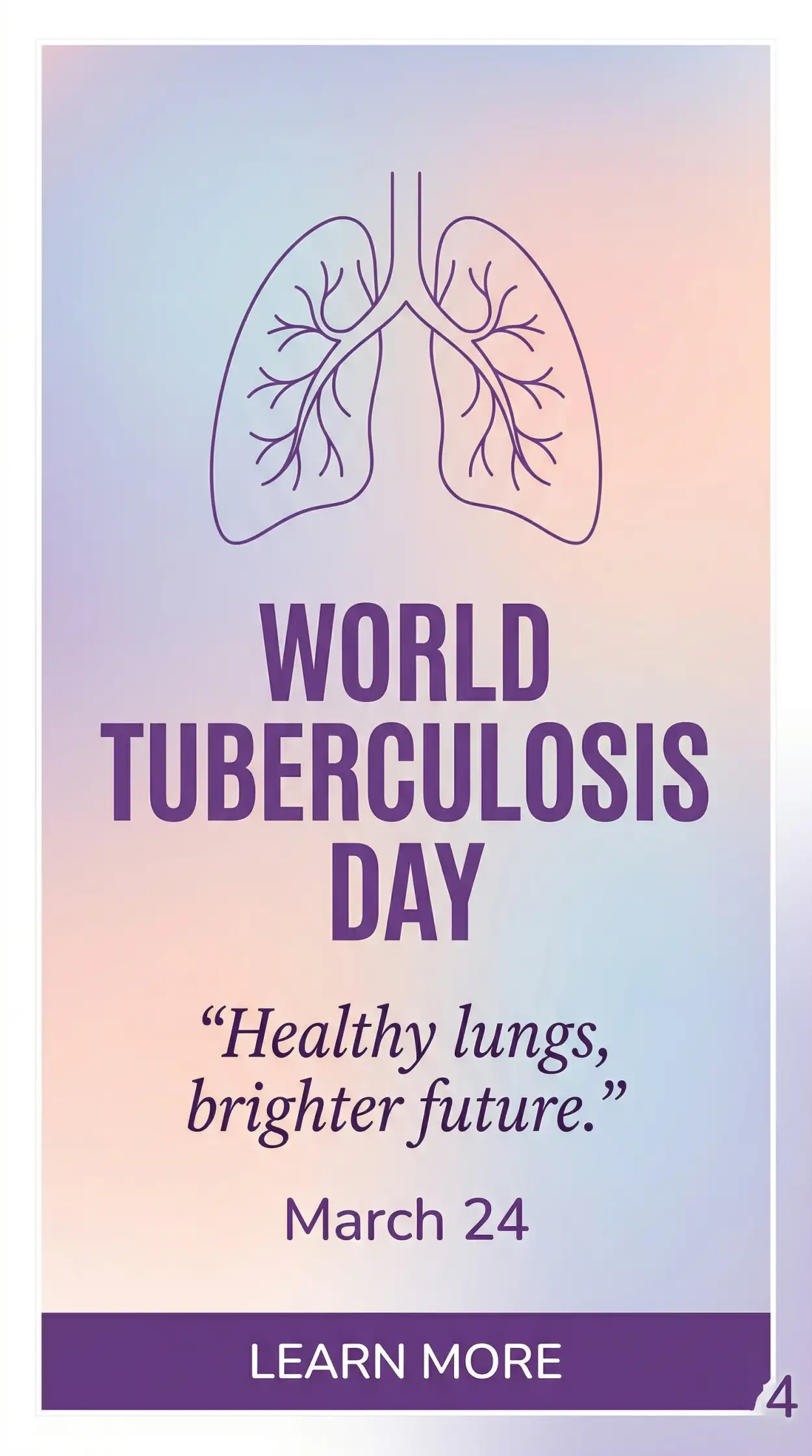 Free Download World Tuberculosis Day Instagram Post Template - High Quality World Tuberculosis Day Image