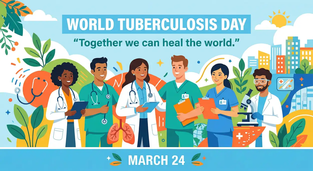 Free Download World Tuberculosis Day Poster With Slogan - High Quality World Tuberculosis Day Image