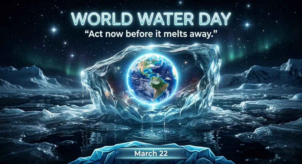 world water day realistic poster