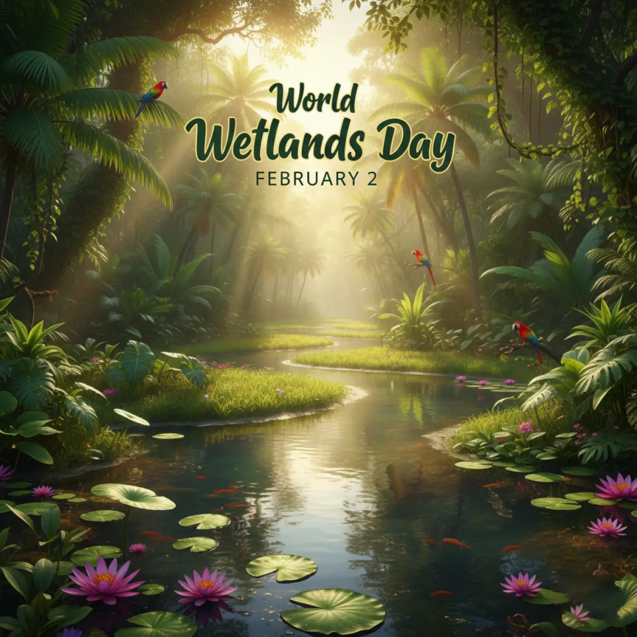 world wetlands day creative background