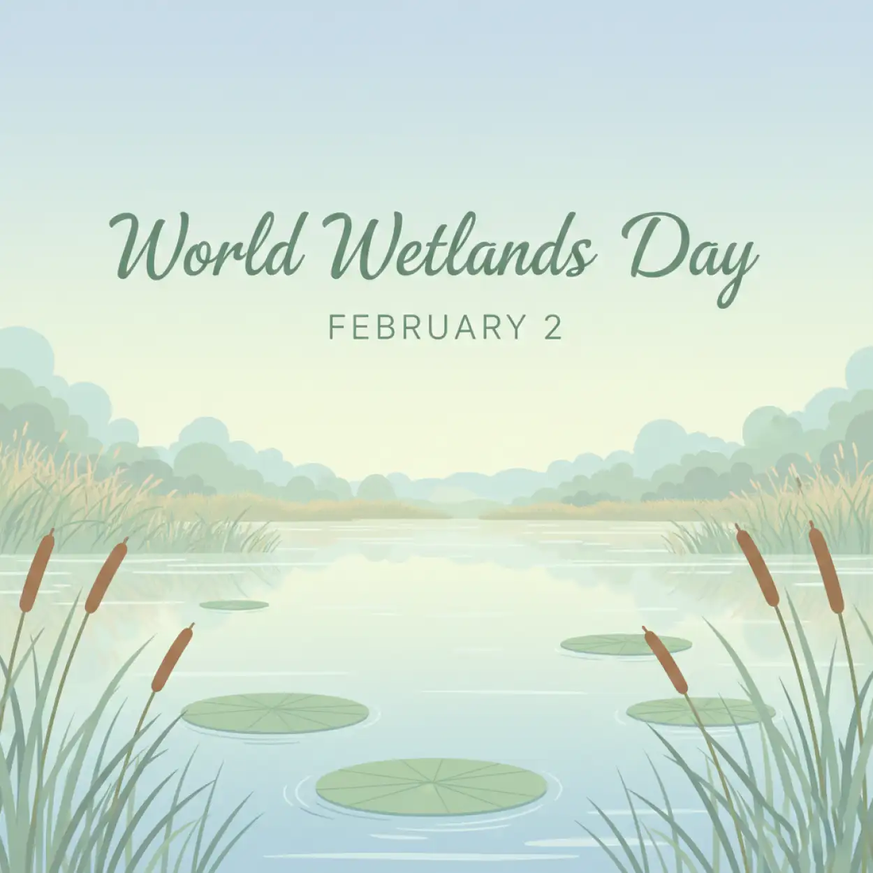 world wetlands day vector background